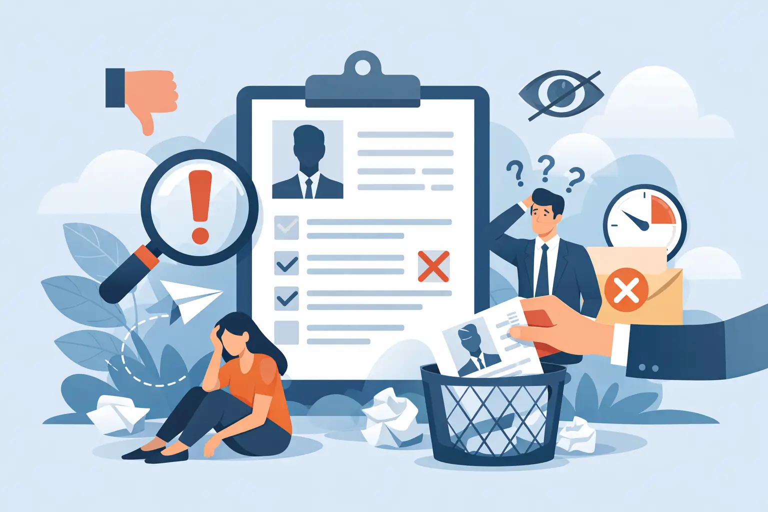 10 errores comunes al enviar currículum